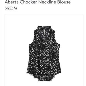 Vince Camuto Sleeveless top with choker neck top.